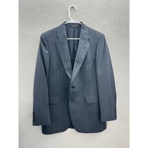 Anderson Little Mens Suit Coat Size Unknown Gray Pinstripe Two Button Up